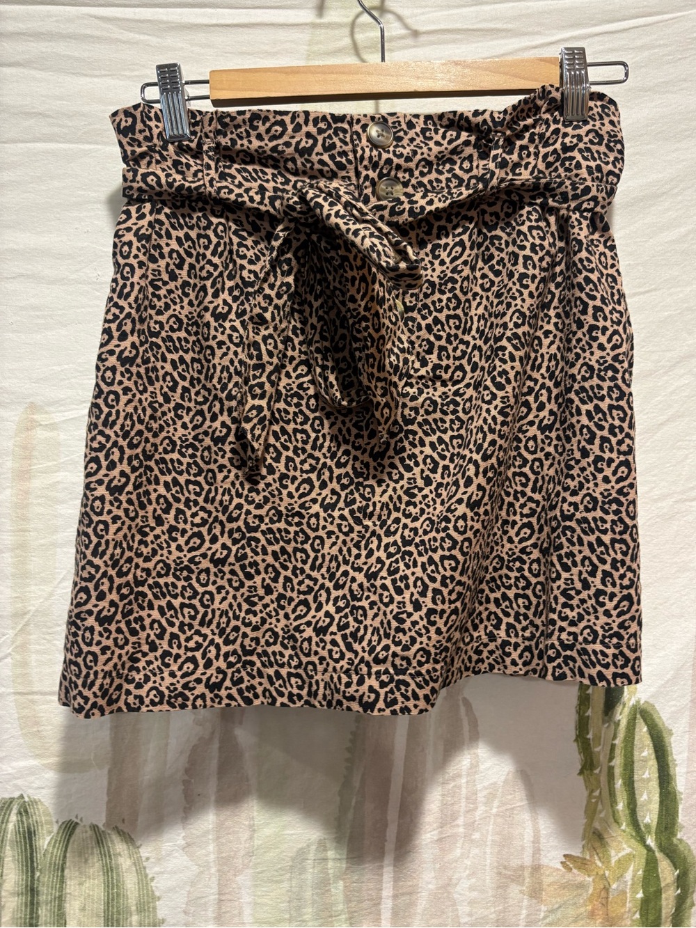 American Eagle Leopard Skirt High Waister Button Down Skirt 🌵XS